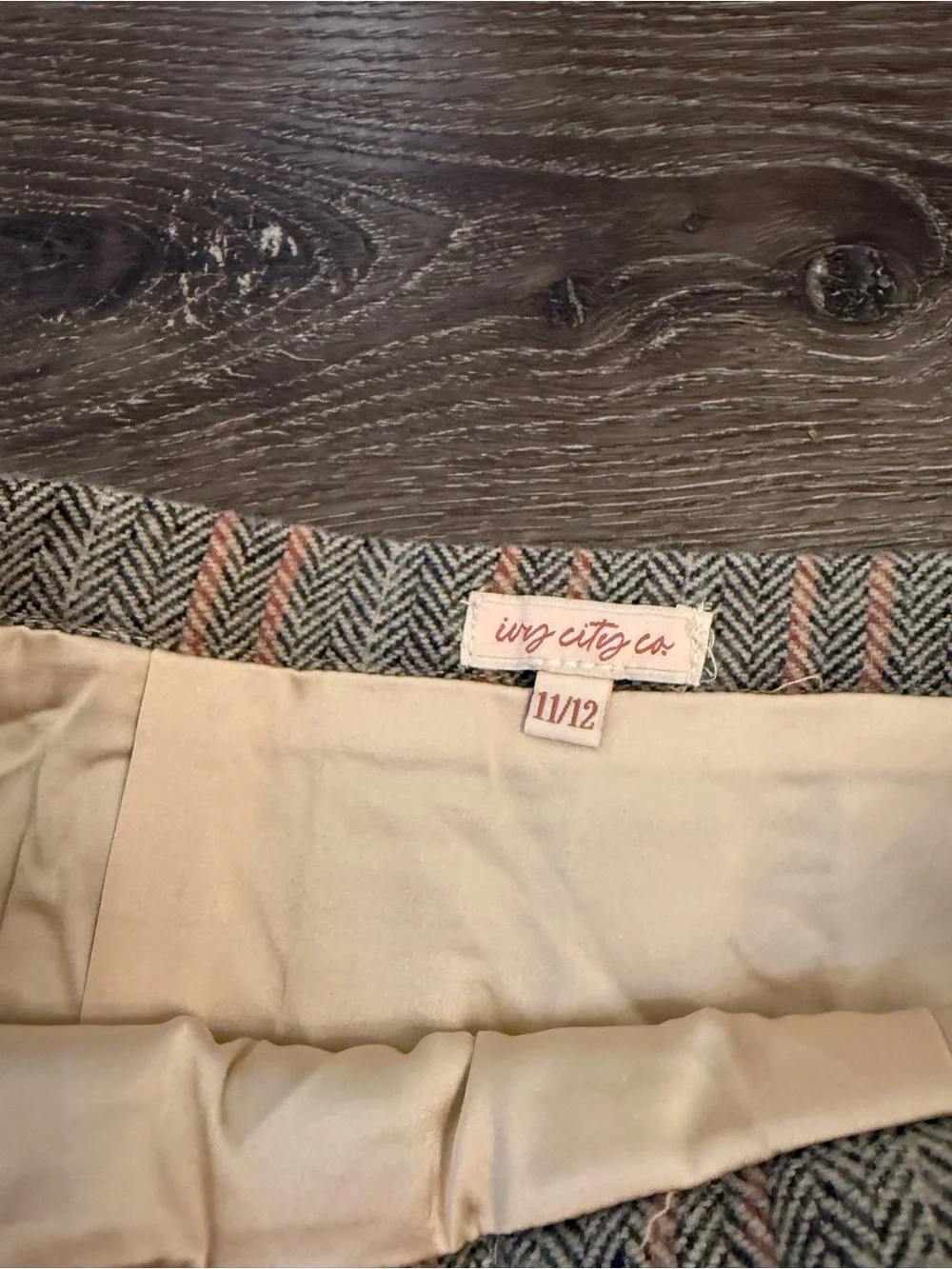 Ivy City Co Mini Marren Set Brown Plaid Kids Blazer and Pleated Skirt Size 11-12